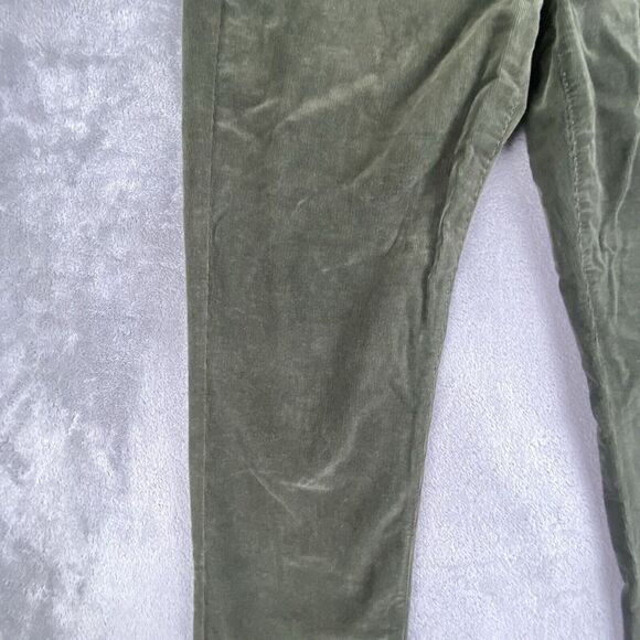 Adrianio Goldschmied Stevie Pants Womens 32 Olive Green Corduroy Slim Straight - Picture 10 of 16
